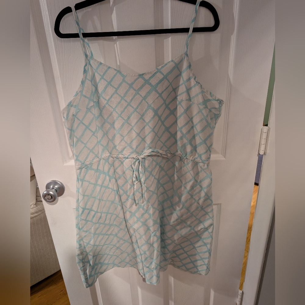 Elegant Blue and White Women's Dress